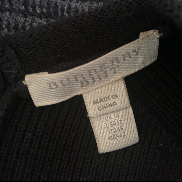 BURBERRY London Navy & Gray Wool Dress - Picture 9 of 10